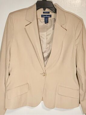Evan-Picone Tan Tailored Blazer w Stretch
